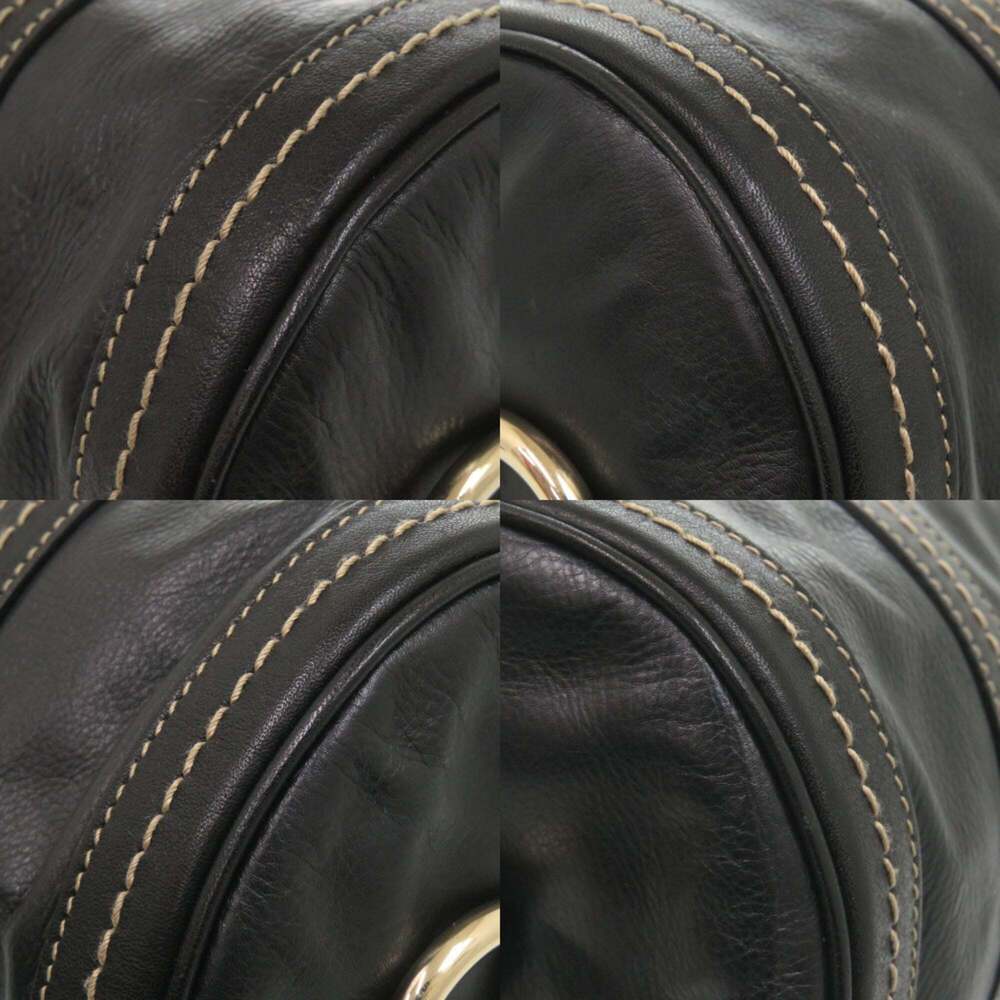 GUCCI Authentic Black Leather Bag - Picture 4 of 7